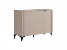 Комод 3 Рич (кашемир/фрапучино матовый/черный) в Октябрьском - oktyabrskij.mebel-nsk.ru | фото