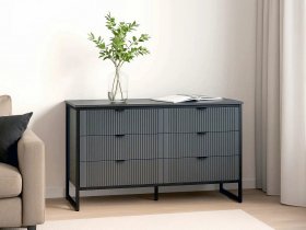 Комод 6 ящиков Нора (металл бруклин/графит) в Октябрьском - oktyabrskij.mebel-nsk.ru | фото