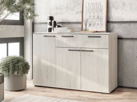Комод Стандарт-4 NEW (дуб крафт белый) в Октябрьском - oktyabrskij.mebel-nsk.ru | фото