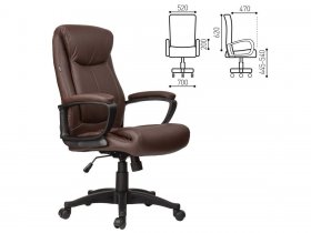 Кресло офисное BRABIX Enter EX-511, коричневое в Октябрьском - oktyabrskij.mebel-nsk.ru | фото