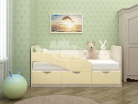 Кровать детская Бабочки 1,6 м в Октябрьском - oktyabrskij.mebel-nsk.ru | фото