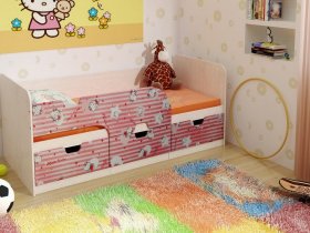 Кровать детская с ящиками 1,86 Минима Hello Kitty в Октябрьском - oktyabrskij.mebel-nsk.ru | фото