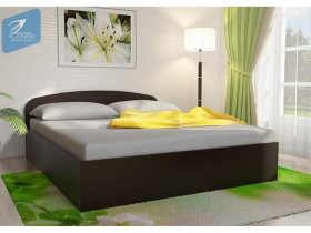 Кровать двуспальная 1,6м с подъем. мех. (венге) в Октябрьском - oktyabrskij.mebel-nsk.ru | фото