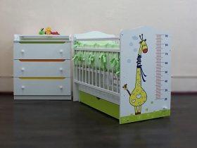 Кроватка детская Жираф с маятником в Октябрьском - oktyabrskij.mebel-nsk.ru | фото