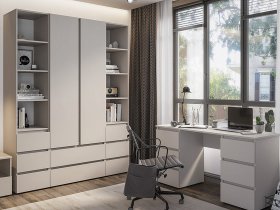 Модульная детская Люмо (кашемир) в Октябрьском - oktyabrskij.mebel-nsk.ru | фото