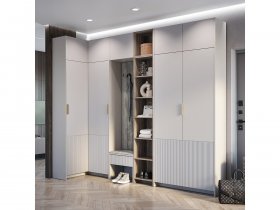 Модульная прихожая Пандора (кашемир/MF03) в Октябрьском - oktyabrskij.mebel-nsk.ru | фото