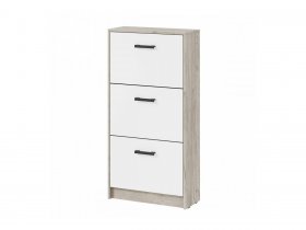 Обувница ОБ-3 Вега (дуб крафт серый/белый) в Октябрьском - oktyabrskij.mebel-nsk.ru | фото
