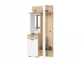 Прихожая ПР-01 Санса (дуб сонома/белый) в Октябрьском - oktyabrskij.mebel-nsk.ru | фото