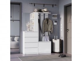 Прихожая Симпл ПР-04 (белый) в Октябрьском - oktyabrskij.mebel-nsk.ru | фото