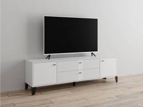 Тумба под ТВ Парус-10 (белый/белый снег) в Октябрьском - oktyabrskij.mebel-nsk.ru | фото